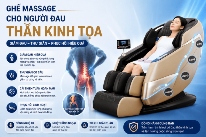 ghe massage cho nguoi dau than kinh toa (1) ghế massage cho người đau thần kinh tọa